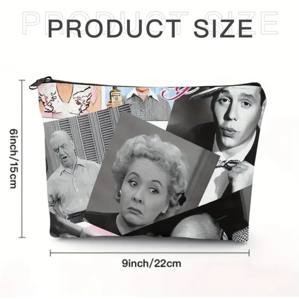 I Love Lucy Canvas Zippered Makeup Cosmetic Pouch
